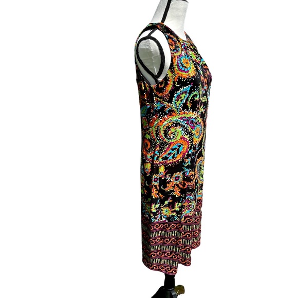 Evan-Picone Indie black paisley midi dress - Picture 4 of 7